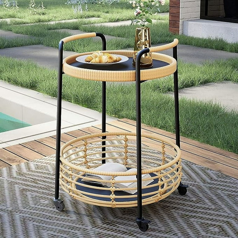 Tea table with wheels discount