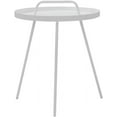 thumbnail image 1 of Grand Patio Round Coffee Side Table With Handle Small Steel End Table for Outdoor & Indoor, White, 1 of 8