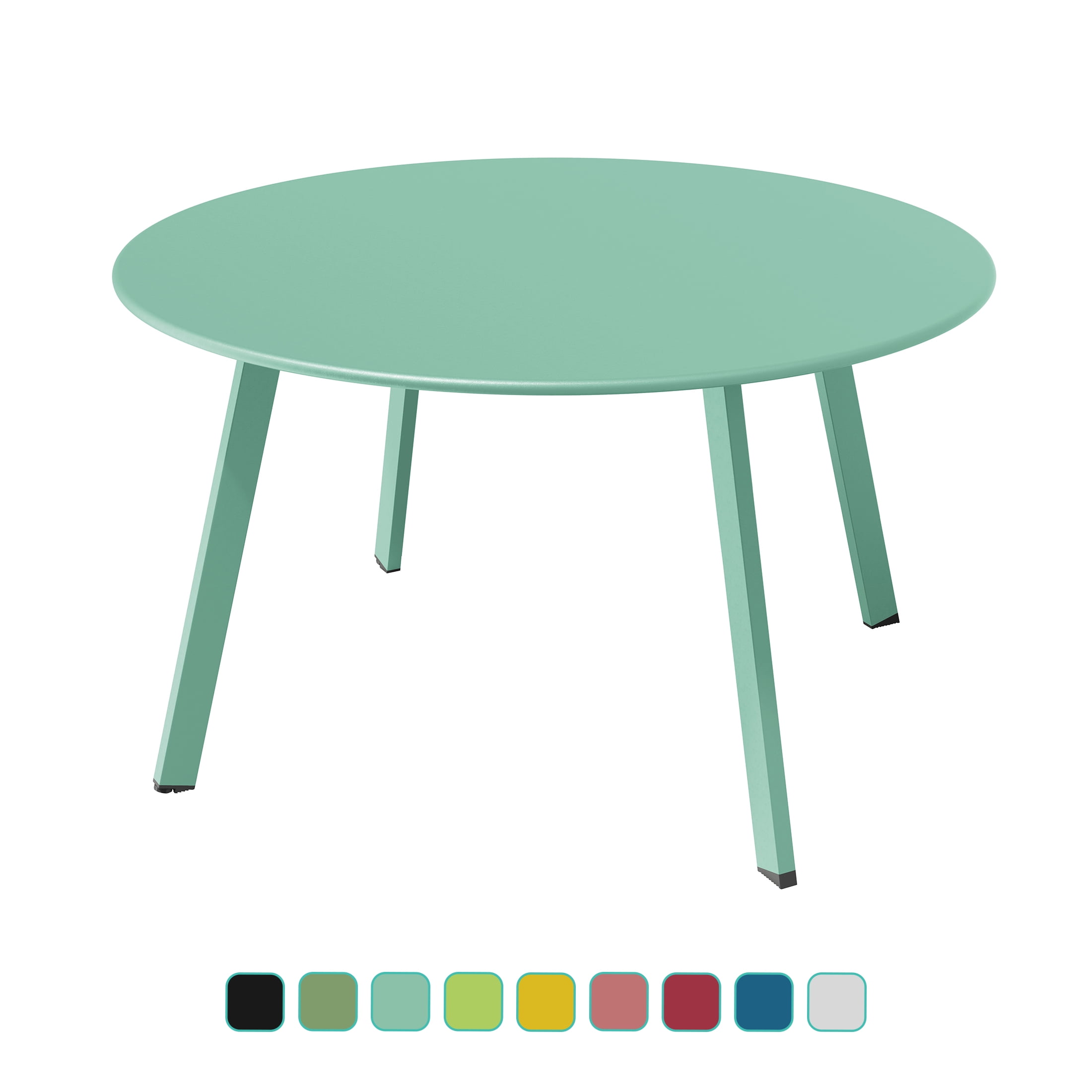 Grand Patio Round Steel Patio Coffee Table Small, Weather Resistant Outdoor Large Side Table