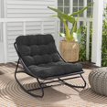thumbnail image 1 of Grand Patio Outdoor Rocking Chair Modern Steel Cozy Lounge Rocker Chair with Cushion for Balcony Porch Patio,Charcoal (Set of 1), 1 of 12