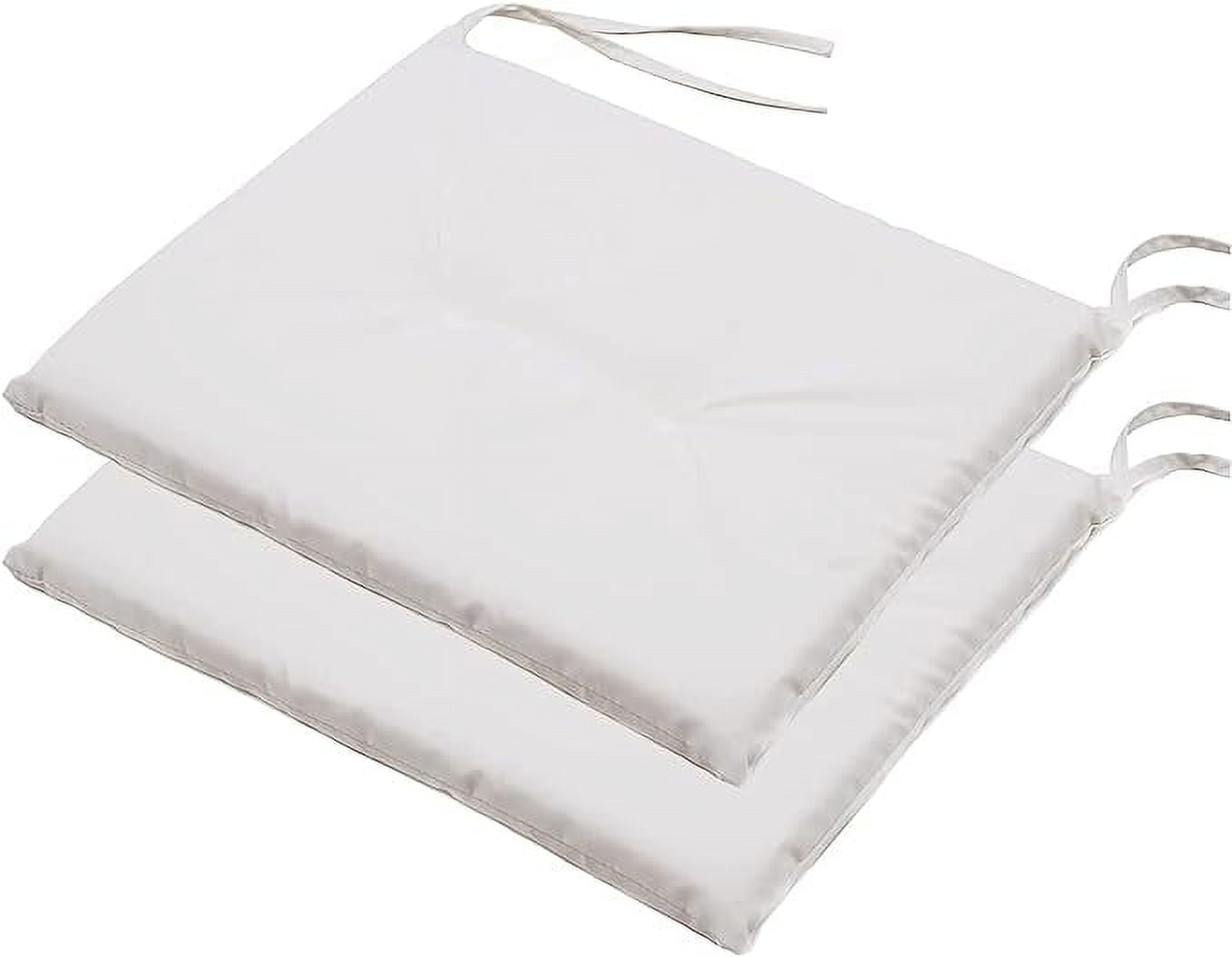 white outdoor chair pads