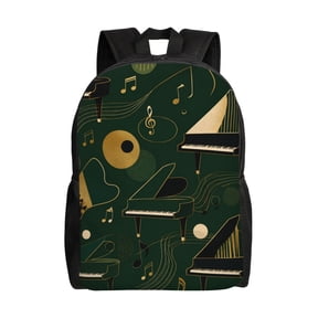 Grand Piano Abstract Graphic Laptop Backpack, Padded 15.6 Inch Computer Compartment, Casual Travel Work Daypack