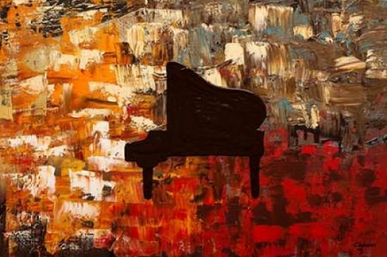 Grand Piano Canvas Art - Carmen Guedez (12 x 18)