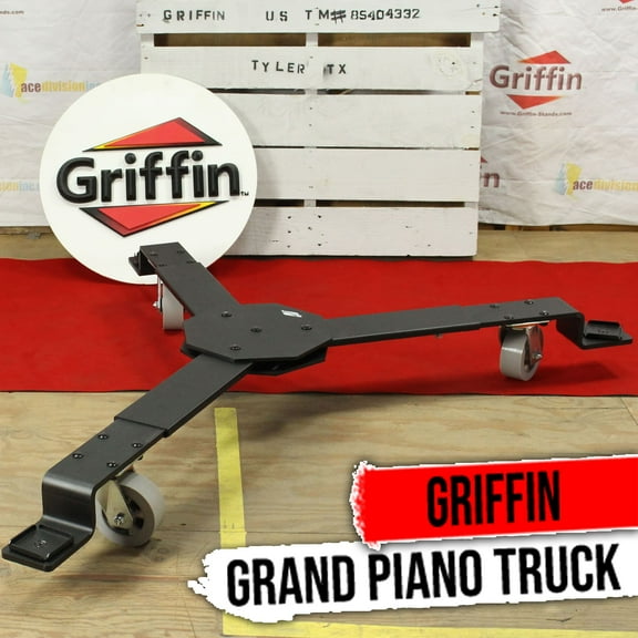 Grand Piano Truck Dolly by Griffin - Moving Piano Dollie Stand Large Big Casters