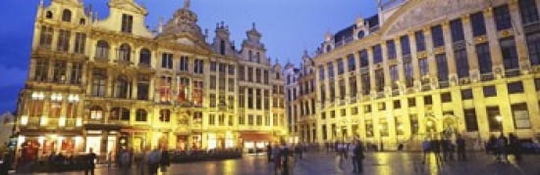 Grand Place Brussels Belgium Canvas Art - Panoramic Images (18 x 6)