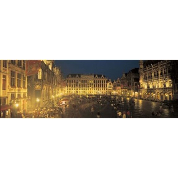 Grand Place Brussels Belgium Poster Print (18 x 6)
