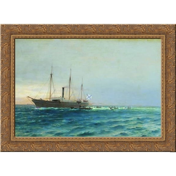 Grand Prince Constantine 24x18 Gold Ornate Wood Framed Canvas Art by Lev Lagorio