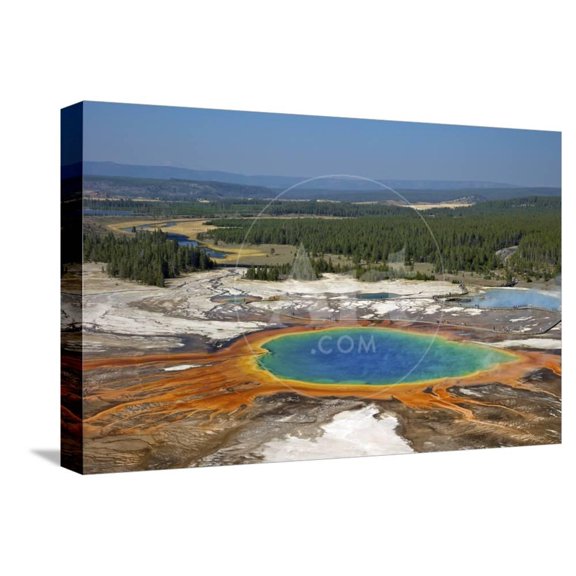Grand Prismatic Spring, Midway Geyser Basin, Yellowstone Natl Park, UNESCO Site, Wyoming, USA, Scenic Seasons World Culture Stretched Canvas Wall Art by Peter Barritt Sold by Art.Com