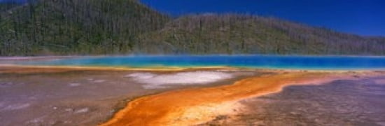 Grand Prismatic Spring Yellowstone National Park Wyoming USA Canvas Art - Panoramic Images (36 x 12)