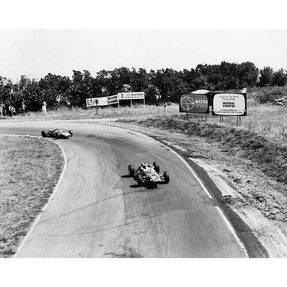 Grand Prix 1966 Formula one race cars on Monza race track Poster 24x30 inches