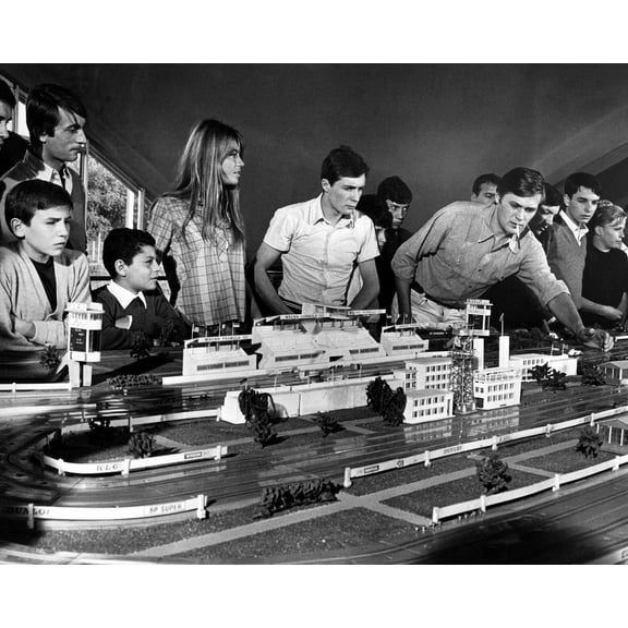Grand Prix Francoise Hardy Alain Gerard Look At Monza Track Model 24x36 Classic Hollywood Poster