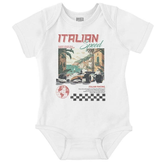 Grand Prix Italian Speed Racing Car Bodysuit Jumper Boys Infant Baby Brisco Brands 12M