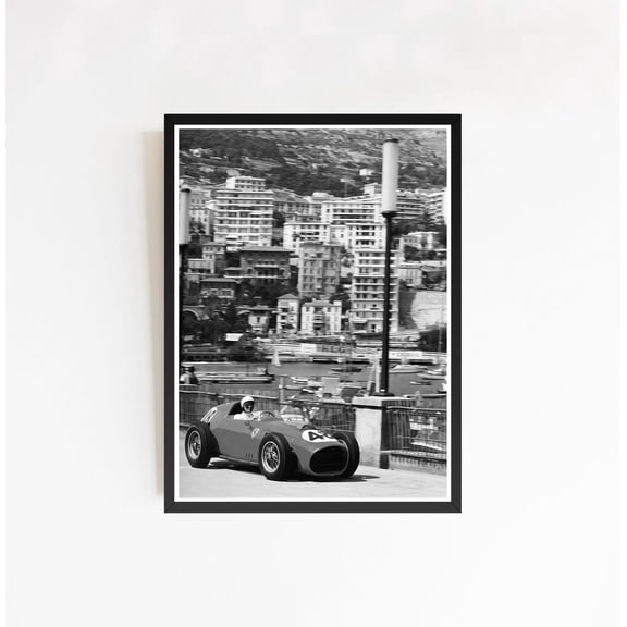 Grand Prix Racing Monte Carlo Monaco Circuit Retro Automobile Art Version Gamma, Unframed Poster