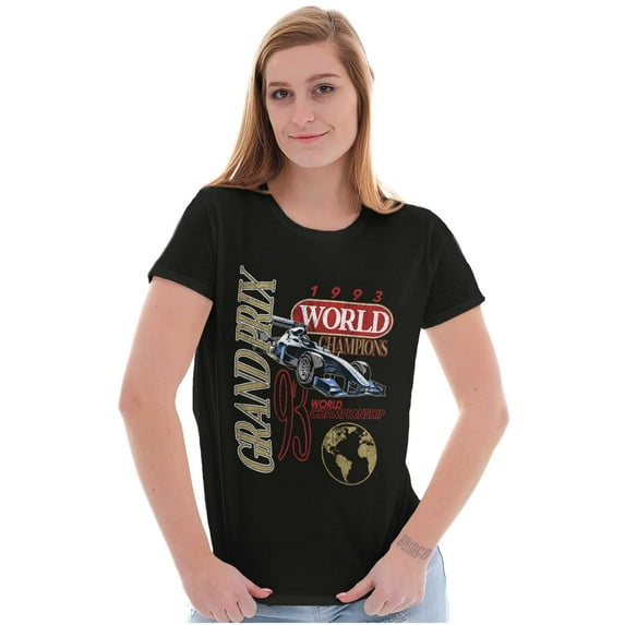 Grand Prix Racing World Championship Womens Slim Fit Graphic Tee Brisco Brands M