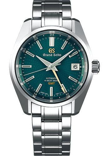 Pre-Owned Grand Seiko Heritage Collection Spring Drive SBGJ227 Green Peacock Dial With Stainless Steel Case And Stainless Steel Bracelet
