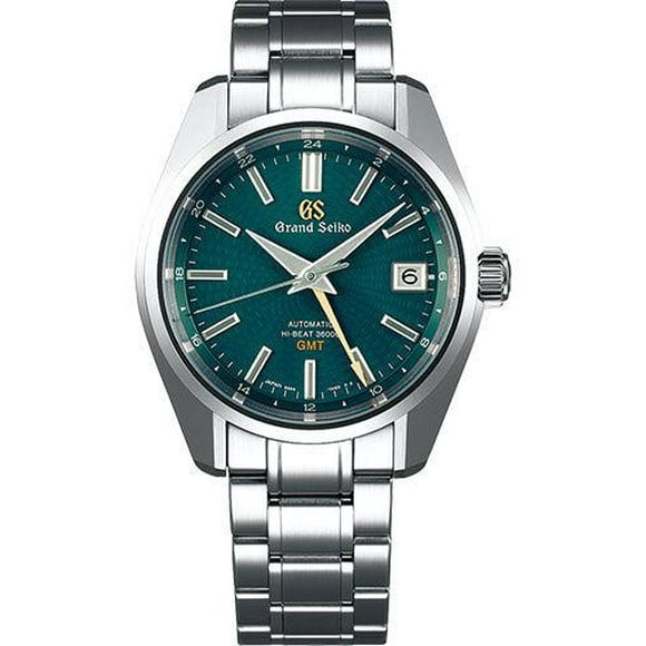 Pre-Owned Grand Seiko Heritage Collection Spring Drive SBGJ227 Green Peacock Dial With Stainless Steel Case And Stainless Steel Bracelet