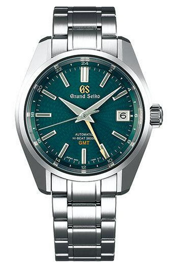 Pre-Owned Grand Seiko Heritage Collection Spring Drive SBGJ227 Green Peacock Dial With Stainless Steel Case And Stainless Steel Bracelet