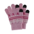 thumbnail image 1 of Grand Sierra Girl's One Size Snowflake Pattern Touchscreen Gloves, 1 of 4