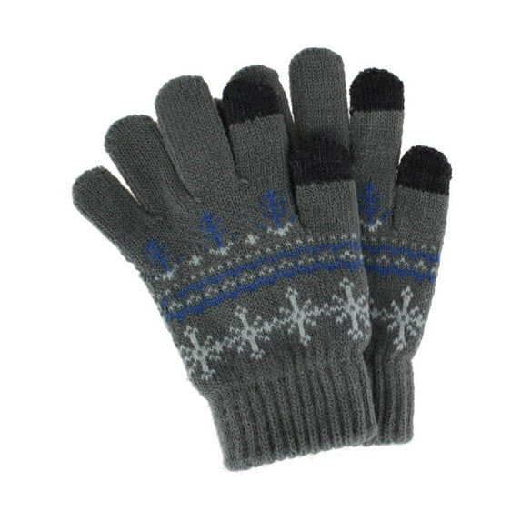 Grand Sierra Girl's One Size Snowflake Pattern Touchscreen Gloves