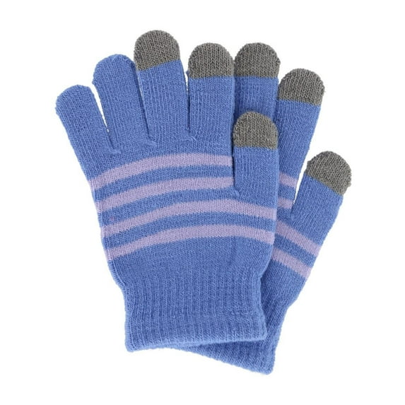 Grand Sierra Girl's One Size Striped Touchscreen Winter Glove