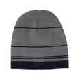 thumbnail image 1 of Grand Sierra  Reversible Stripe to Solid Winter Beanie Hat (Men), 1 of 4
