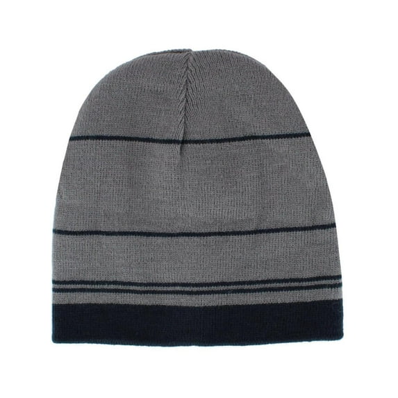Grand Sierra Reversible Stripe to Solid Winter Beanie Hat (Men)