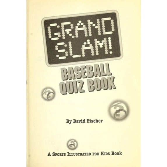 Pre-Owned Grand Slam Baseball Quiz Book : What Is Your Baseball IQ? (Paperback) 9781930623163