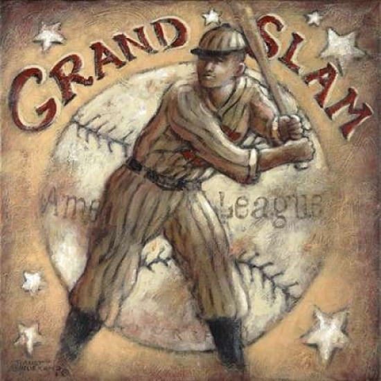 Grand Slam Canvas Art - Janet Kruskamp (24 x 24)