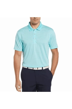Men's Blue Radiance Off Course Championship Striped Golf Polo, Large
