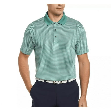Grand Slam Men's Deep Sea Off Course Championship Striped Golf Polo, Medium