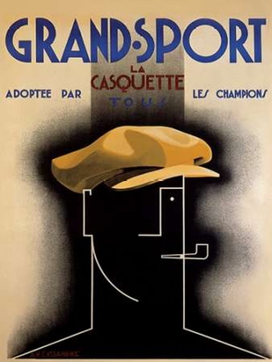 Grand Sport 1925 Canvas Art - AM Cassandre (18 x 24)