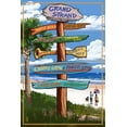 thumbnail image 1 of Grand Strand, South Carolina, Destinations Sign (12x18 Wall Art Poster, Room Decor), 1 of 3