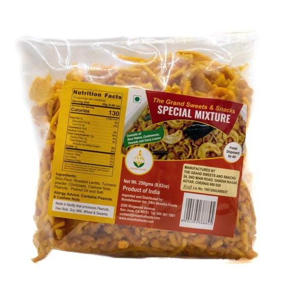 Grand Sweets Special Mixture Party Mix Fried Snack, 250g, pack of 5