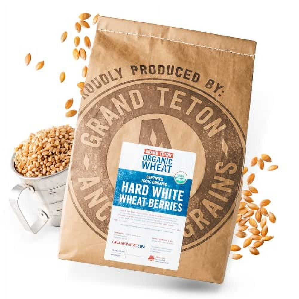 Grand Teton 100 Organic Hard White Wheat Berries USGrown Wheat
