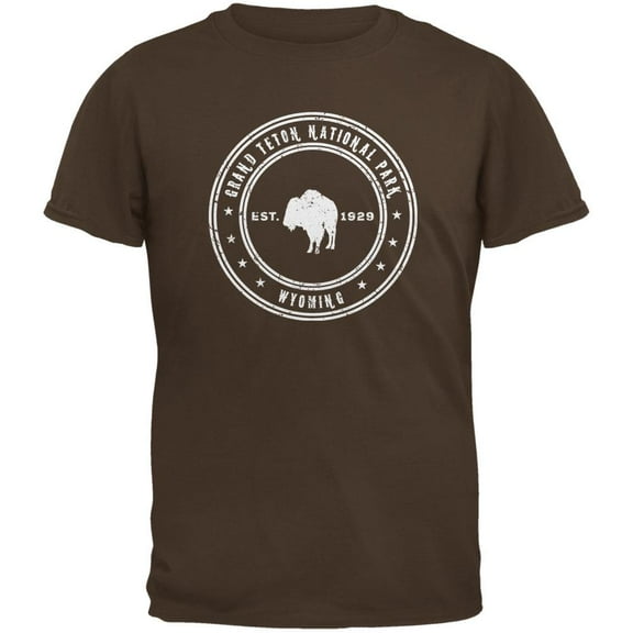 Grand Teton National Park Brown Youth T-Shirt - Youth X-Large