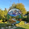 thumbnail image 1 of Grand Teton National Park Painted Stained Glass Suncatcher, Window Hanging Decor, Outdoor Sun Catcher Decor, National Park WallÃ‚&nbsp;Decor, 1 of 5