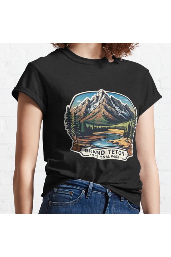 Grand Teton National Park Usa Logo Classic T-shirt