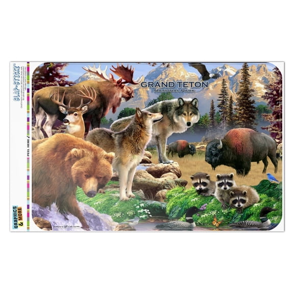 Grand Teton National Park Wyoming Animals Wolves Moose Bear Bison Home Business Office Sign