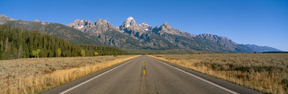 Grand Teton National Park Wyoming Canvas Art - Panoramic Images (36 x 12)