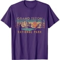 thumbnail image 1 of Grand Teton National Park Wyoming USA Outdoor Unisex T-Shirt for Men Women Kids Toddler,Purple Color,Size YS, 1 of 5
