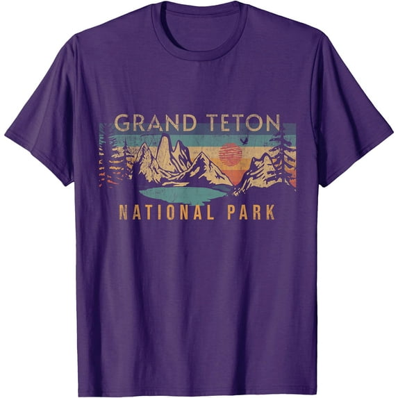 Grand Teton National Park Wyoming USA Outdoor Unisex T-Shirt for Men Women Kids Toddler,Purple Color,Size YS