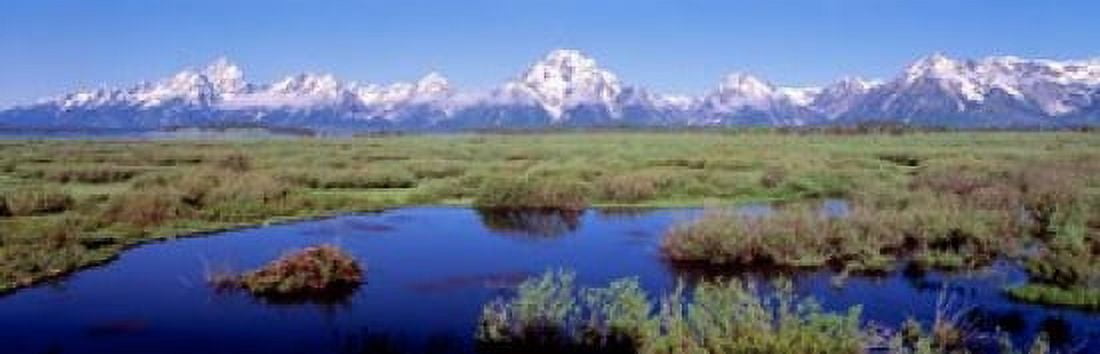 Grand Teton Park Wyoming Canvas Art - Panoramic Images (38 x 12)