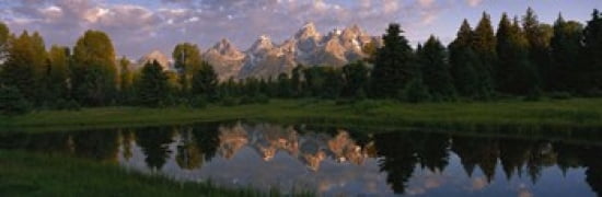 Grand Teton Park Wyoming USA Canvas Art - Panoramic Images (36 x 12)