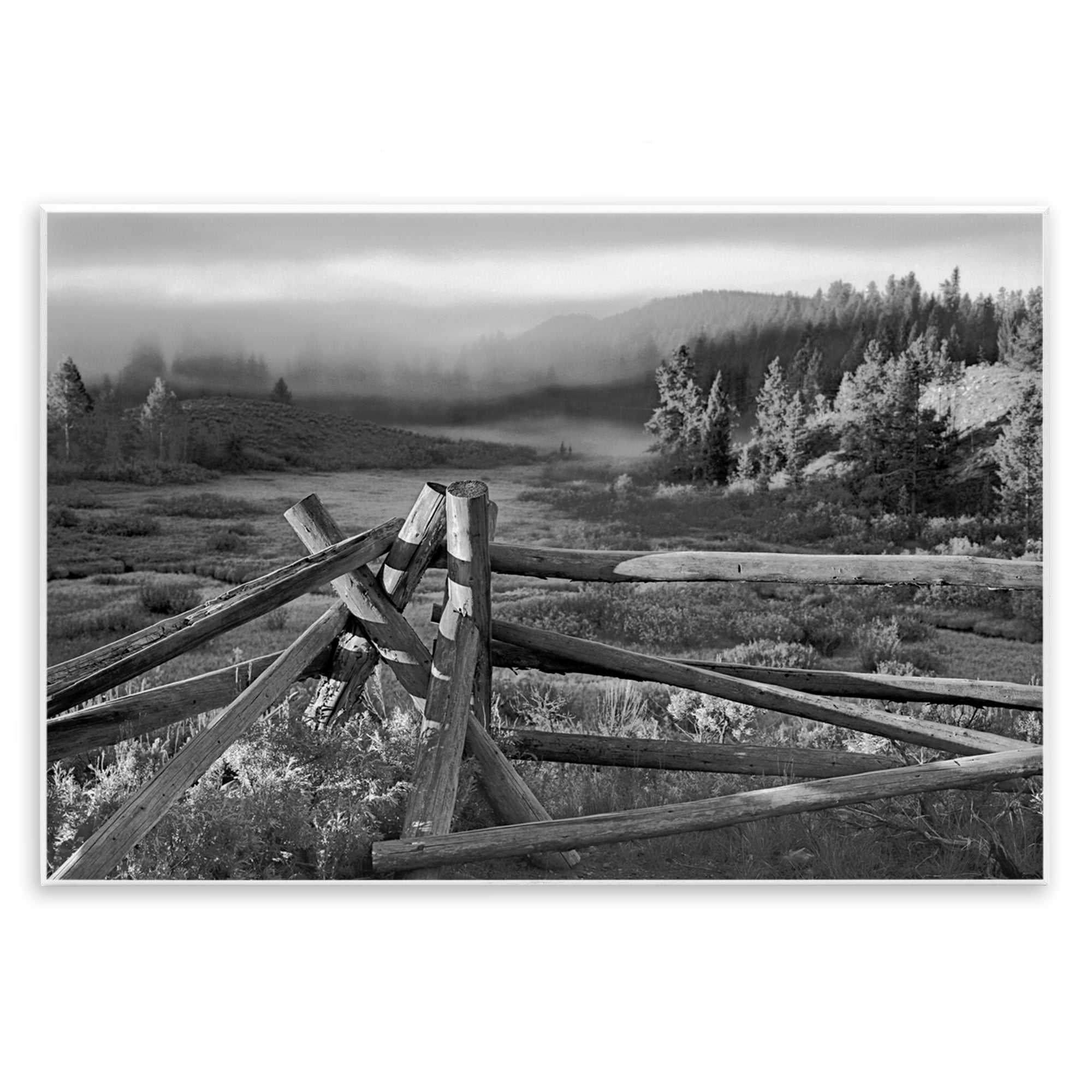 Grand Tetons Fence Beyond Wall Plaque Art, design by MJ Photography
