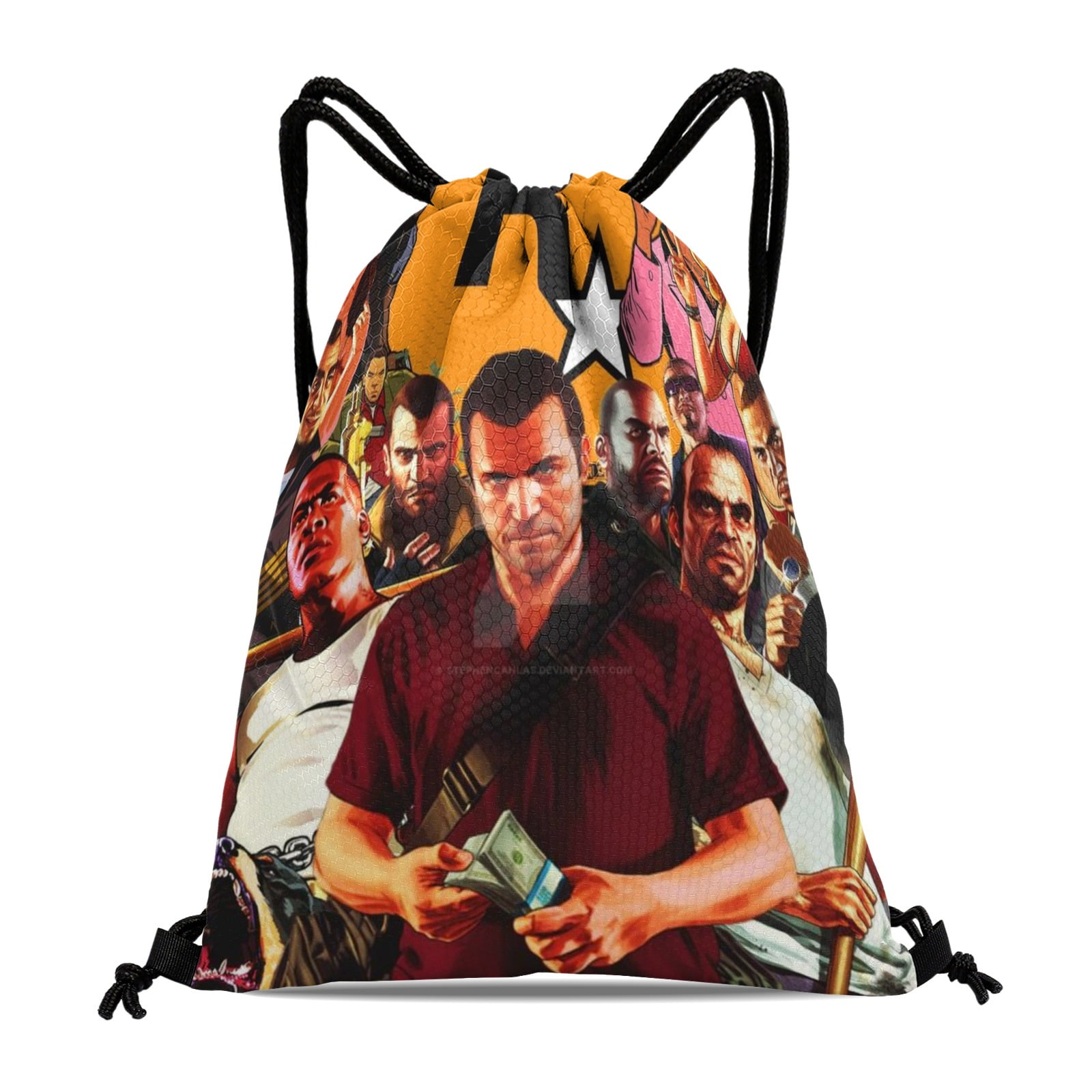 Grand Theft Auto GTA Drawstring Gym Bag:Waterproof and perfect for ...