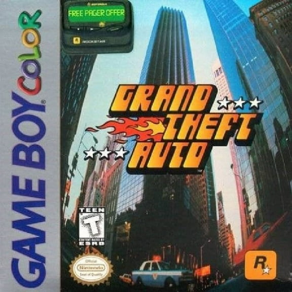 Restored Grand Theft Auto by Take 2 Interactive Racing Game, Parental Controls for Nintendo GameBoy Color