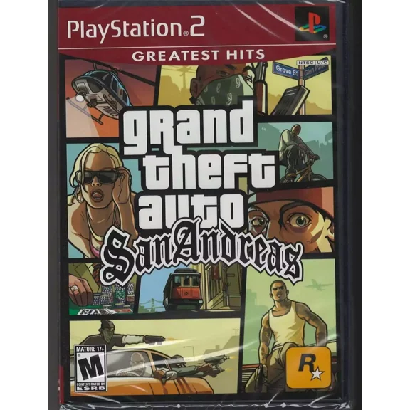 Grand Theft Auto: San Andreas (Greatest Hits) PS2 (Brand New Factory Sealed US V