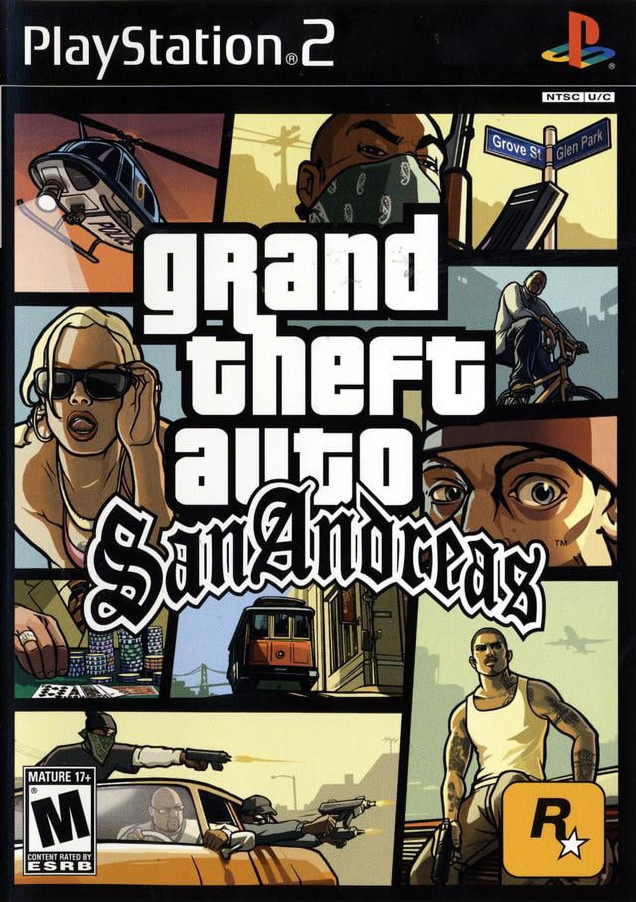 Restored Playstation 2 Grand Theft Auto San Andreas Video Game [Complete in Box]