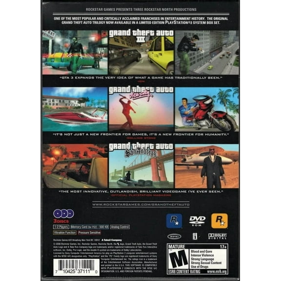 Grand Theft Auto Trilogy PlayStation 2