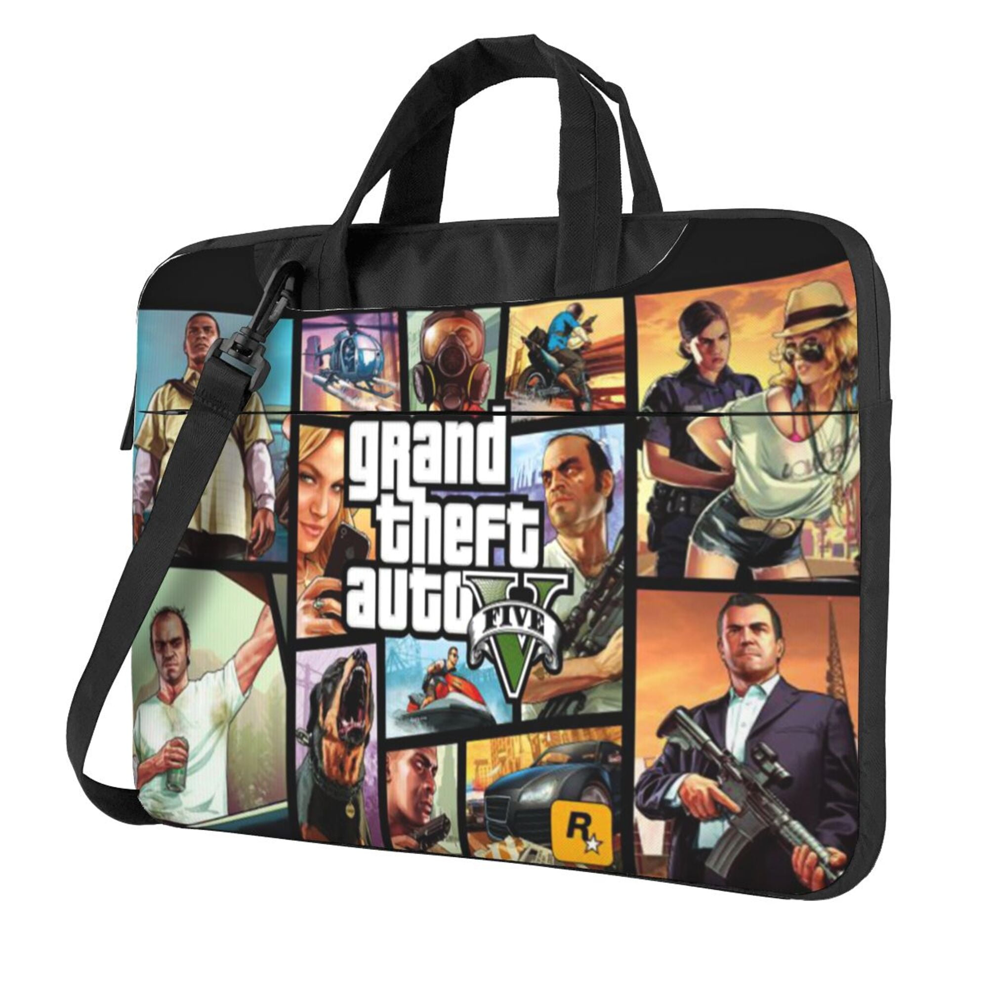 Grand Theft Auto V Laptop Bag Laptop Case Computer Notebook Briefcase